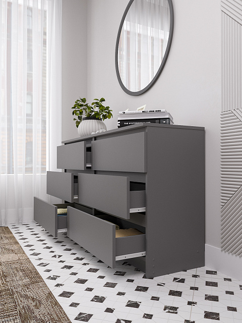 Комод Мори МК 1380.6, Графит. Фото 3