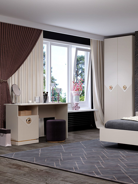 Шкаф Капри 2дв, бежевый. Фото 5