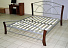 Кровать c матрасом «NS-9813» 160x200, венге с серебром. Фото 3