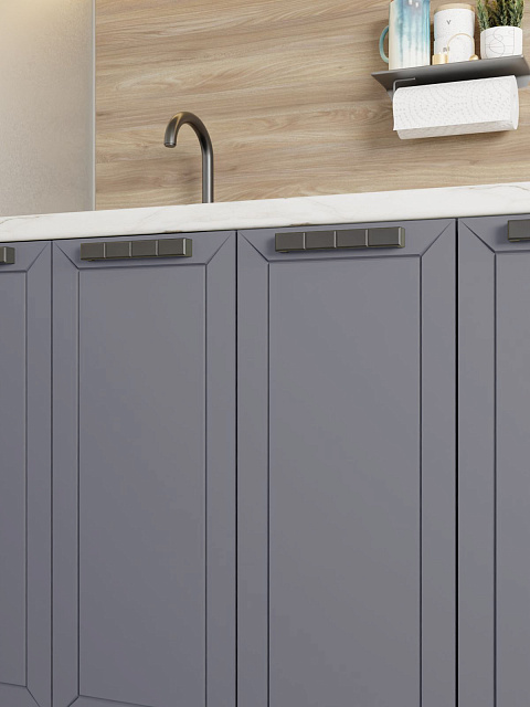 Кухонный гарнитур «Лилия» 2,4м, сталь. Фото 4