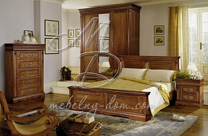 Кровать из массива дуба «Милана 16» П294.05м, черешня от магазина Мебельный дом