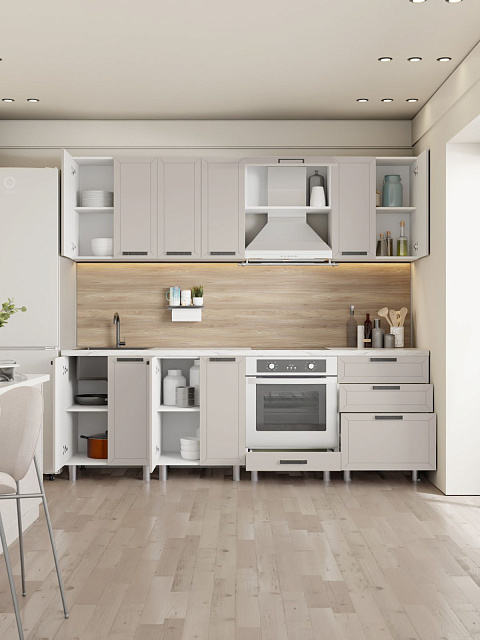 Кухонный гарнитур «Лилия» 2,4м, кашемир. Фото 3