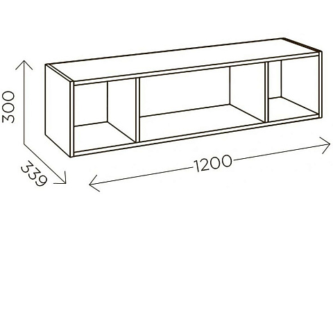 Полка «Илия» М14, Дуб ирландский/Белый. Фото 2