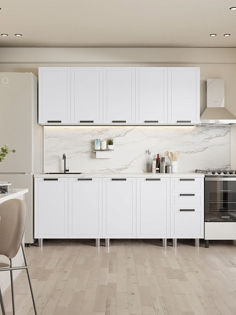 Кухонный гарнитур «Лилия» 2,0м, белый. Фото 1