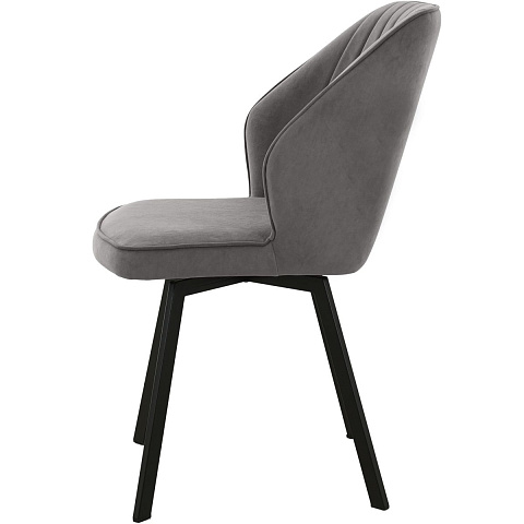 Стул «Вермут», велюр Бренди мансун, каркас вращения черный. Фото 2