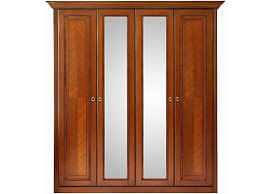 Шкаф распашной 4-х дверный с зеркалами Палермо Т-754, янтарь от магазина Мебельный дом