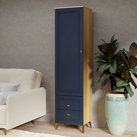 Шкаф-пенал Вега Сапфир, темно-синий. Фото 5