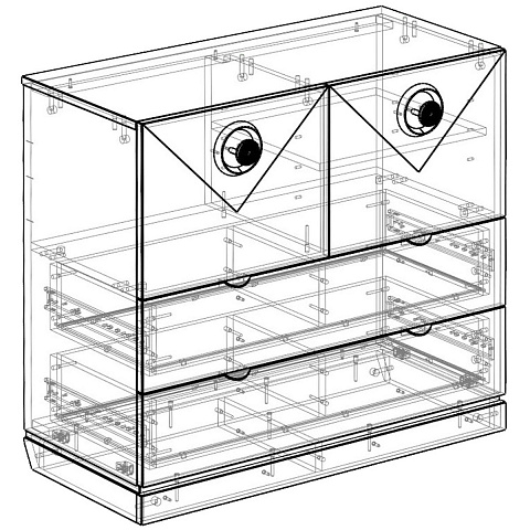 Комод Капри с ящиками, бежевый. Фото 5