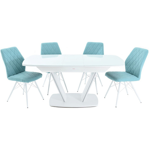 Стол «Дрезден» 130x80 стекло, белый. Фото 8