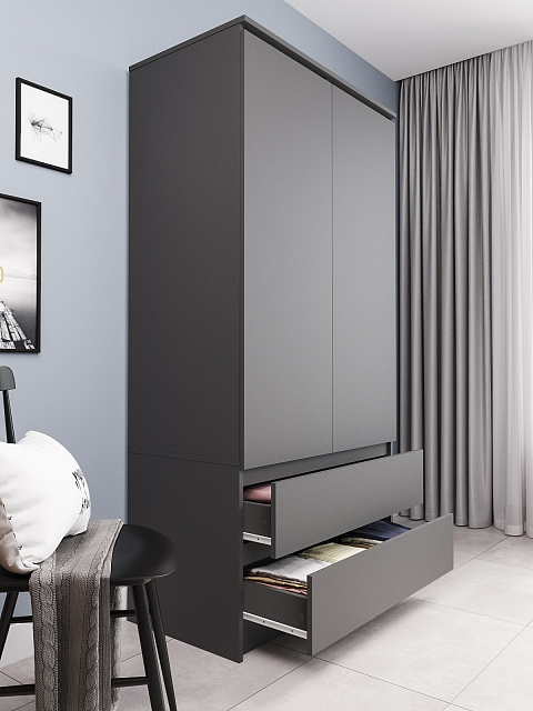 Шкаф Мори МШ 900.1, Графит. Фото 4