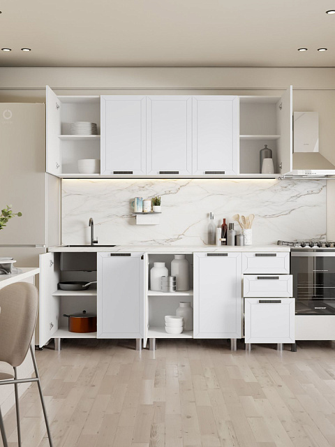 Кухонный гарнитур «Лилия» 2,0м, белый. Фото 2