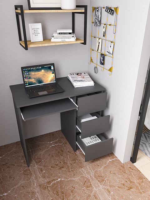 Стол Мори МС-6 правый, Графит. Фото 4