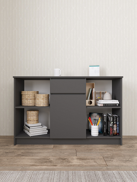 Тумба Мори ТВ МТВ 1204.1,  Графит. Фото 1