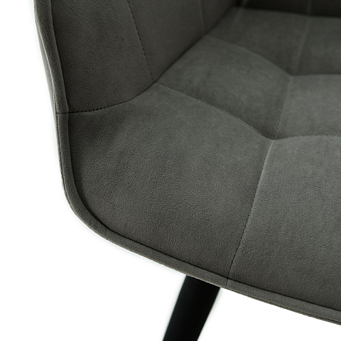 Стул «Торрес», велюр Бренди грей, каркас вращения черный. Фото 10