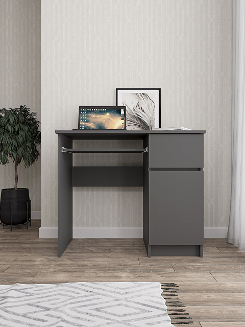 Стол Мори МС-1 правый, Графит. Фото 1