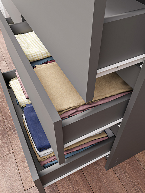 Комод Мори МК 1200.8, Графит. Фото 4