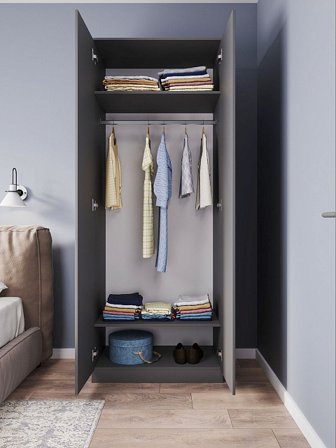 Шкаф Мори МШ 800.1, Графит. Фото 2