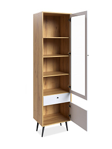 Шкаф с витриной Вега Саксония 54, белый матовый от магазина Мебельный дом