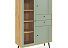 Шкаф с витриной Вега Саксония 94, серо-зеленый. Фото 1