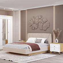 Кровать Вега Сапфир 11м 160x200, бежевая от магазина Мебельный дом