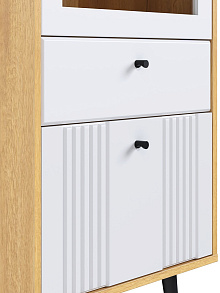 Шкаф с витриной Вега Саксония 54, белый матовый от магазина Мебельный дом