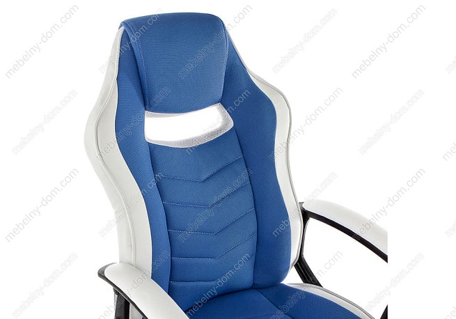 Компьютерное кресло Gamer белое / синее. Фото 4