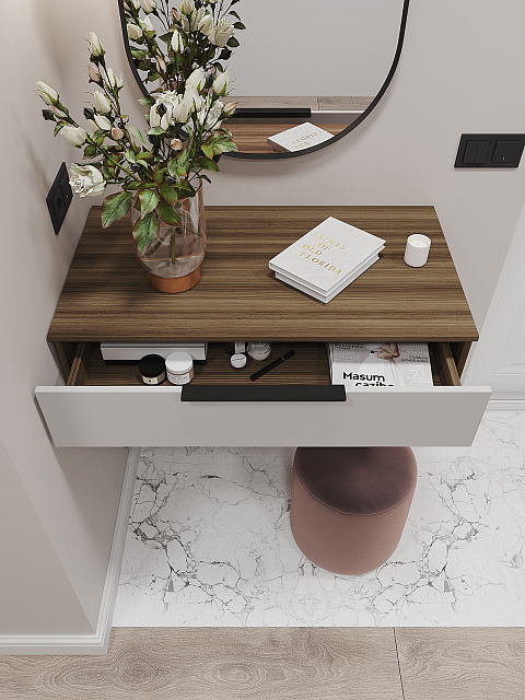 Тумба Роза 900 Ройс, белый скин. Фото 4