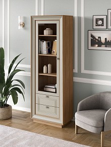 Шкаф с витриной «Прато», вяз/газания матовый от магазина Мебельный дом