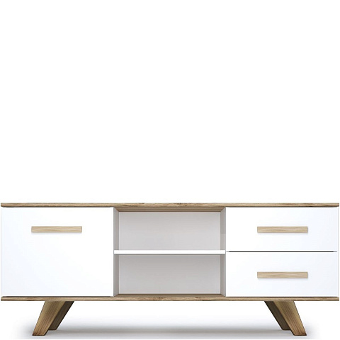 Тумба Вега Скандинавия ТВ, белый глянец. Фото 2