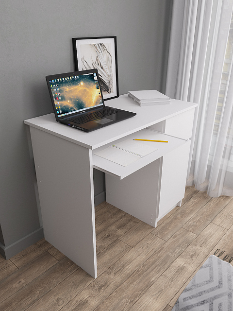 Стол Мори МС-1 правый, Белый. Фото 5