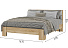 Кровать «Хелен» КР-03 160x200, белый/дуб крафт золотой. Фото 2