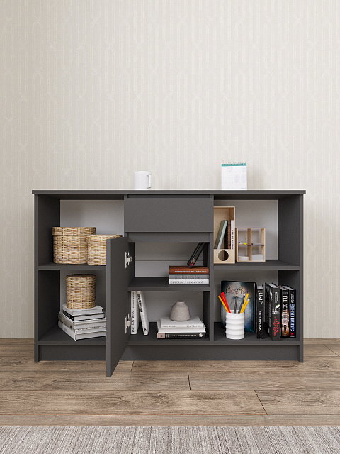 Тумба Мори ТВ МТВ 1204.1,  Графит. Фото 2