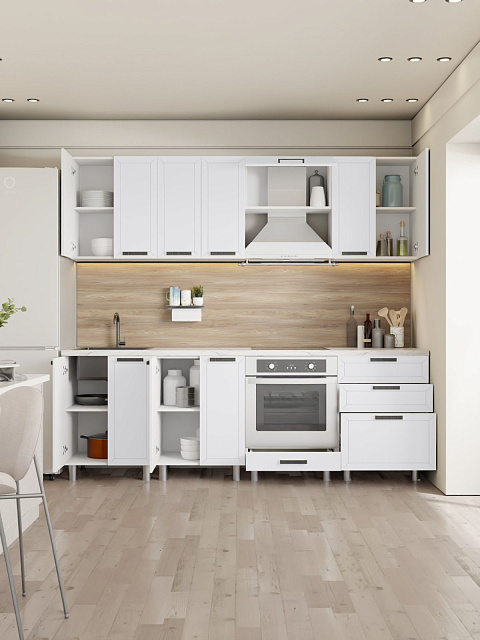 Кухонный гарнитур «Лилия» 2,4м, белый. Фото 3