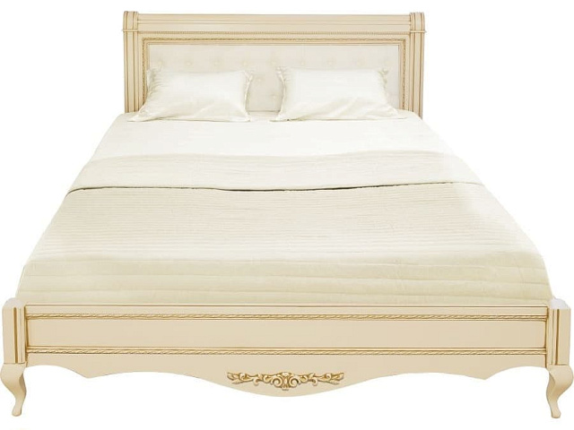 Кровать с мягким изголовьем Неаполь 160 T-520, ваниль. Фото 2