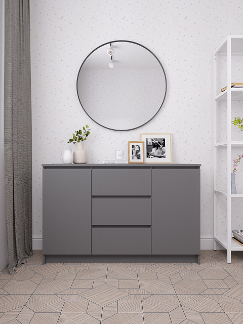 Комод Мори МК 1200.3, Графит. Фото 1