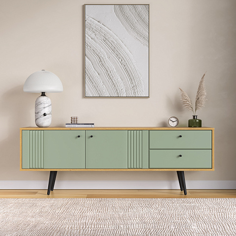 Тумба Вега Саксония ТВ150, серо-зеленый. Фото 5