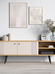 Тумба Вега Саксония ТВ150 с нишами, миндаль от магазина Мебельный дом