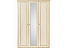 Шкаф распашной 3-х дверный с зеркалом Палермо Т-753, ваниль. Фото 2