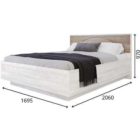 Спальня «Монтале» КМК 0966, бетон пайн светлый/астана. Фото 8