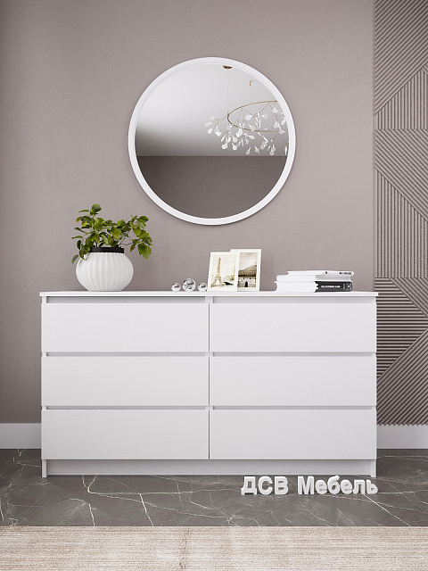 Комод Мори МК 1380.6, Белый. Фото 1