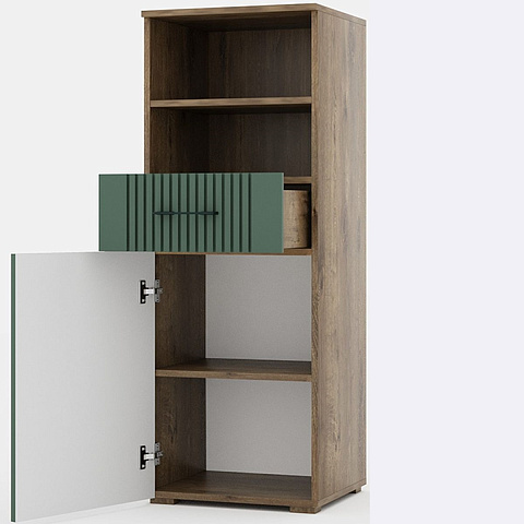 Тумба «Монреаль» 1Д1Я КМК 0986.4, антрацит/дуб канадский арктик. Фото 2