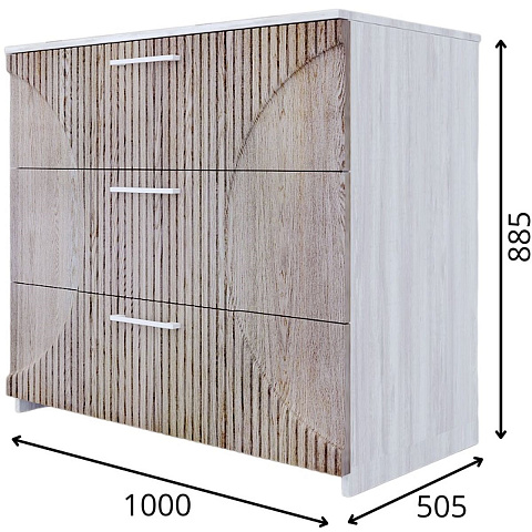 Спальня «Монтале» КМК 0966, бетон пайн светлый/астана. Фото 7