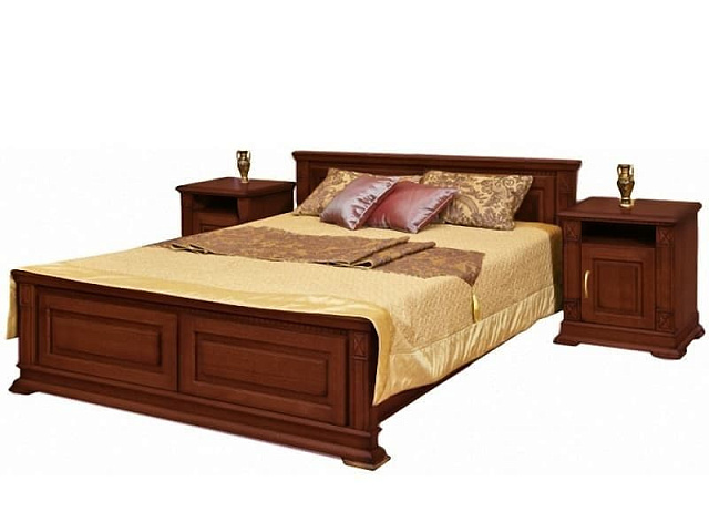 Кровать из массива дуба «Верди Люкс 16» П434.08м, черешня. Фото 1