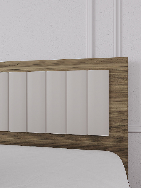 Кровать Роза 160x200см, бежевый скин. Фото 4