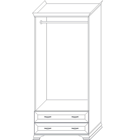 Шкаф Сиена 2дв, бежевый. Фото 6