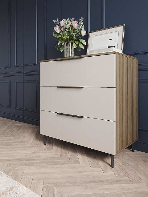 Комод Роза 900 Ройс, бежевый скин. Фото 1