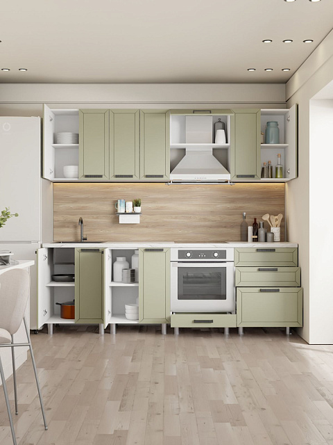 Кухонный гарнитур «Лилия» 2,4м, фисташка. Фото 6