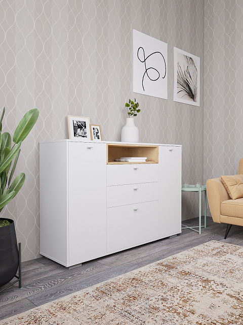 Комод Ланс К303, Белый. Фото 3