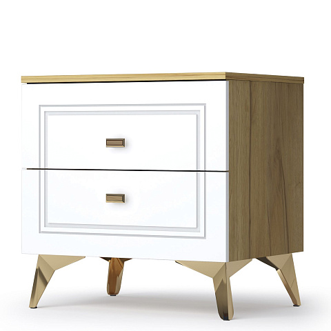 Тумба Вега Сапфир, белый глянец. Фото 1