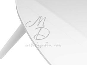 Стол Leset Мидел мини, металл белый, стекло белое от магазина Мебельный дом